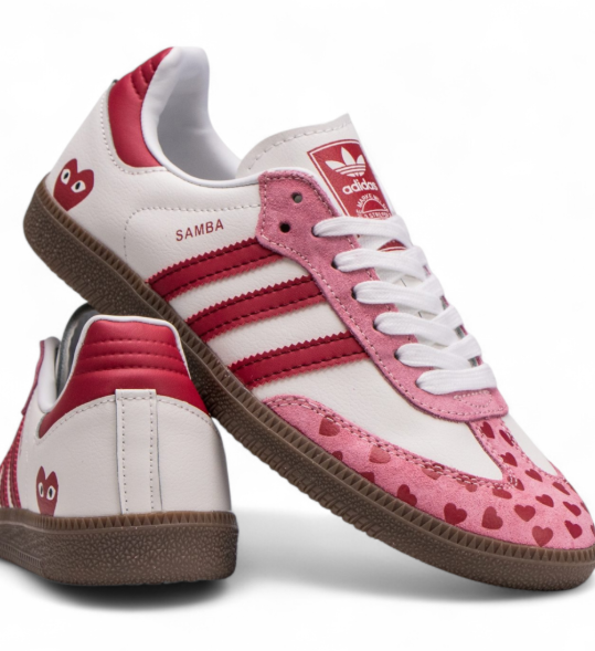 Adidas x Comme des Garçons White/Pink Samba